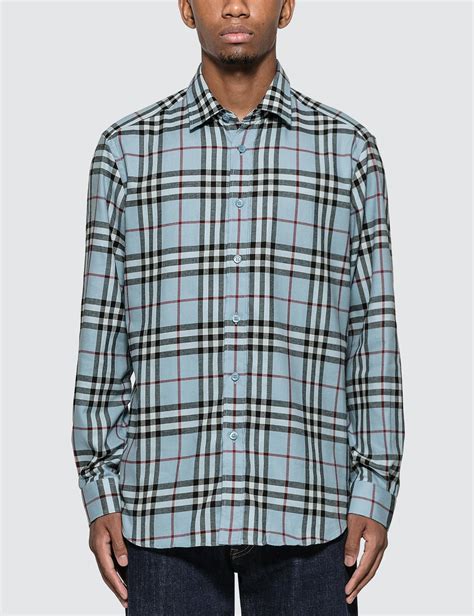 buy burberry shirts for cheap|Burberry Blue Signature Check Long.